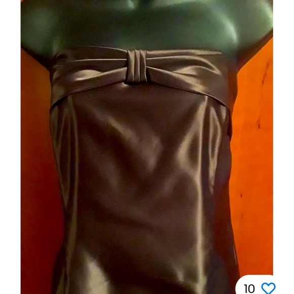 Scott Mcclintock Long Satin Strapless Dress Gown Size 14 - Picture 1 of 6